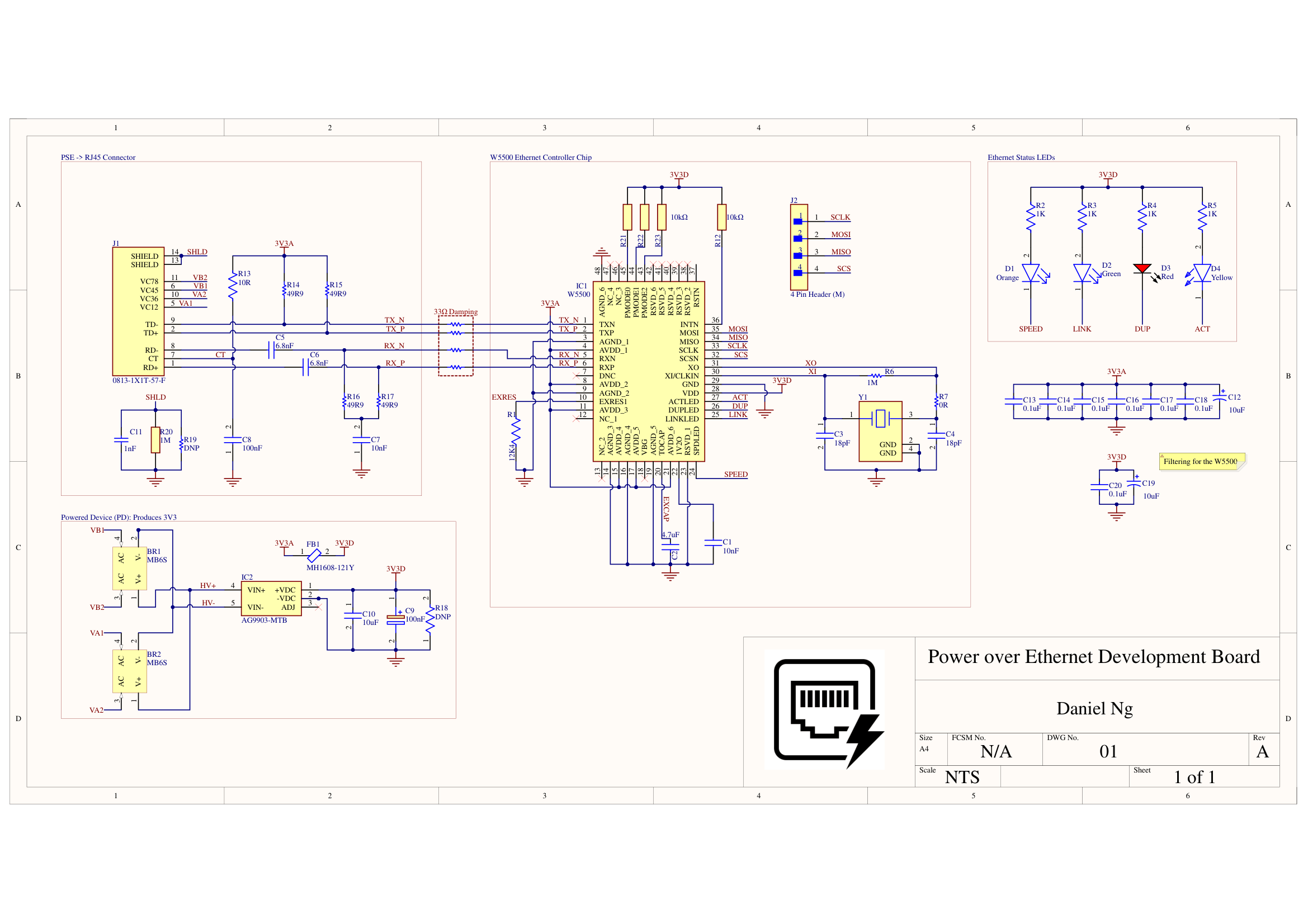 PoE Dev Board schematic